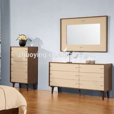 wooden home bedroom dressers cheap mdf dressing table/melamine dressing table with mirror BOY01