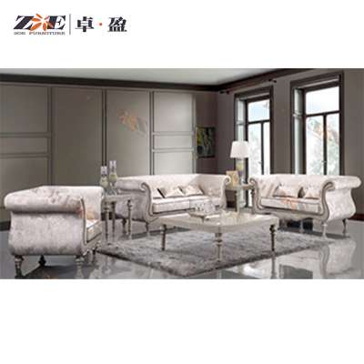 Luxury living room sofa set fabric wooden chesterfield sofa