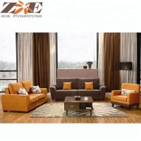 Latest design livingroom furniture modern fabric sofa sets