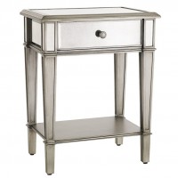 Fashion mirrored bedside table with  drawer