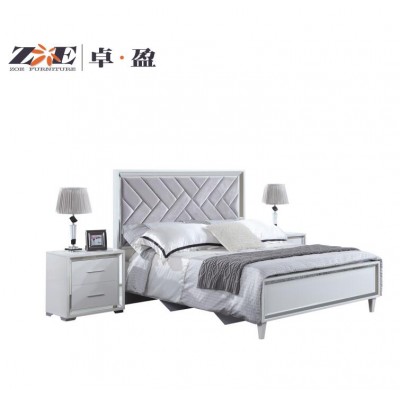 Bedroom set Solid wood frame king size bed European Luxury Style Elegant bedroom sets