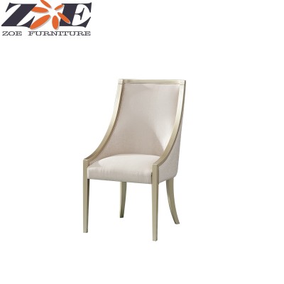 2020 New design solid wood chair home furniture new design dining room dining chair with glossy painting fabric chair